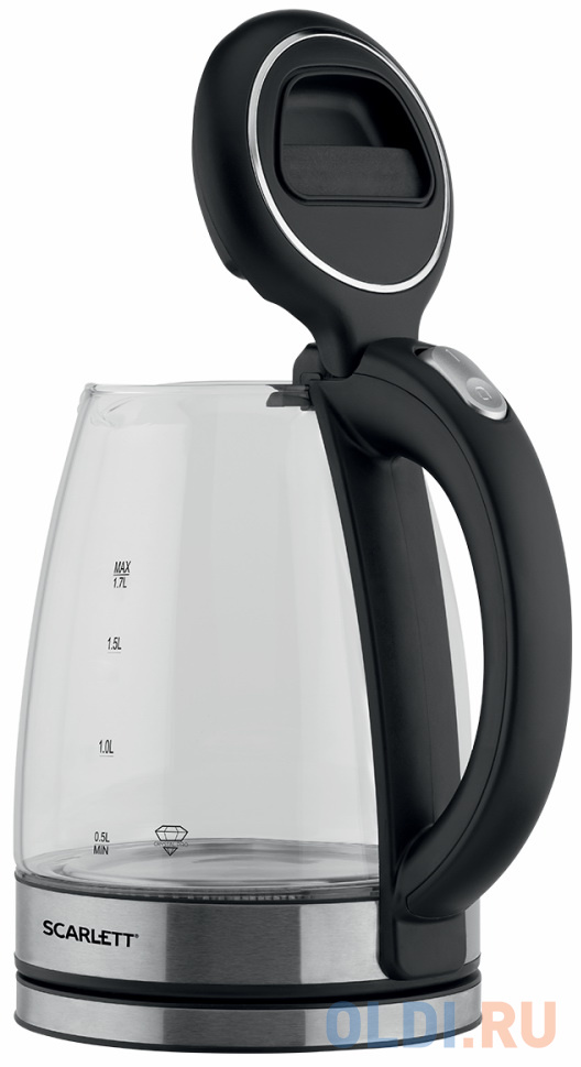 Чайник электрический Scarlett SC-EK27G72 2000 Вт чёрный 2 л стекло