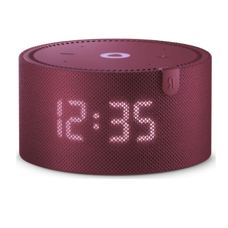 Умная колонка Яндекс.Станция Мини Плюс с часами, красная